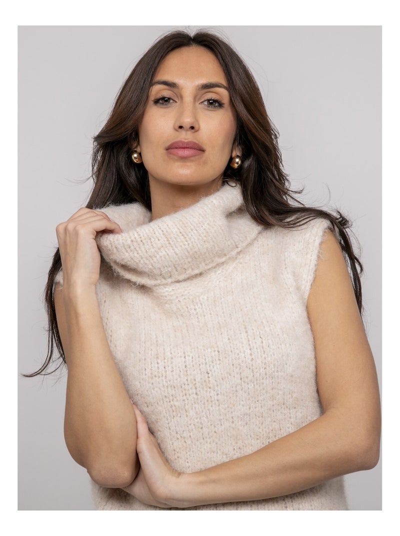Pull sans manches keana Beige - Kiabi