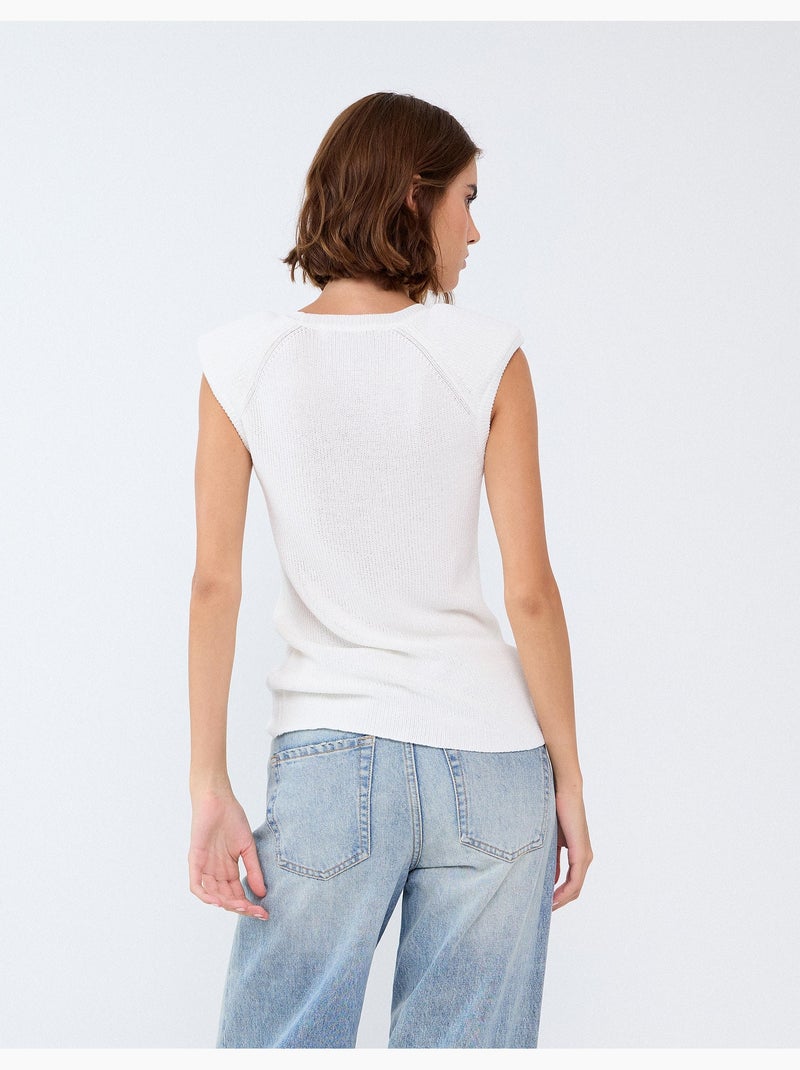 Pull sans manches, mo fashion Beige - Kiabi