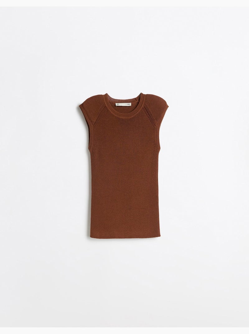 Pull sans manches, mo fashion Marron - Kiabi