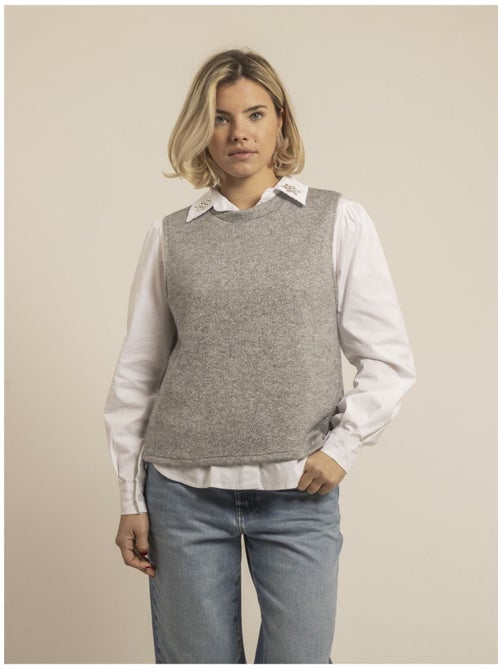 Pull sans manches paillettes klaudia - Kiabi