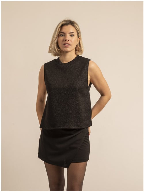 Pull sans manches paillettes klaudia - Kiabi