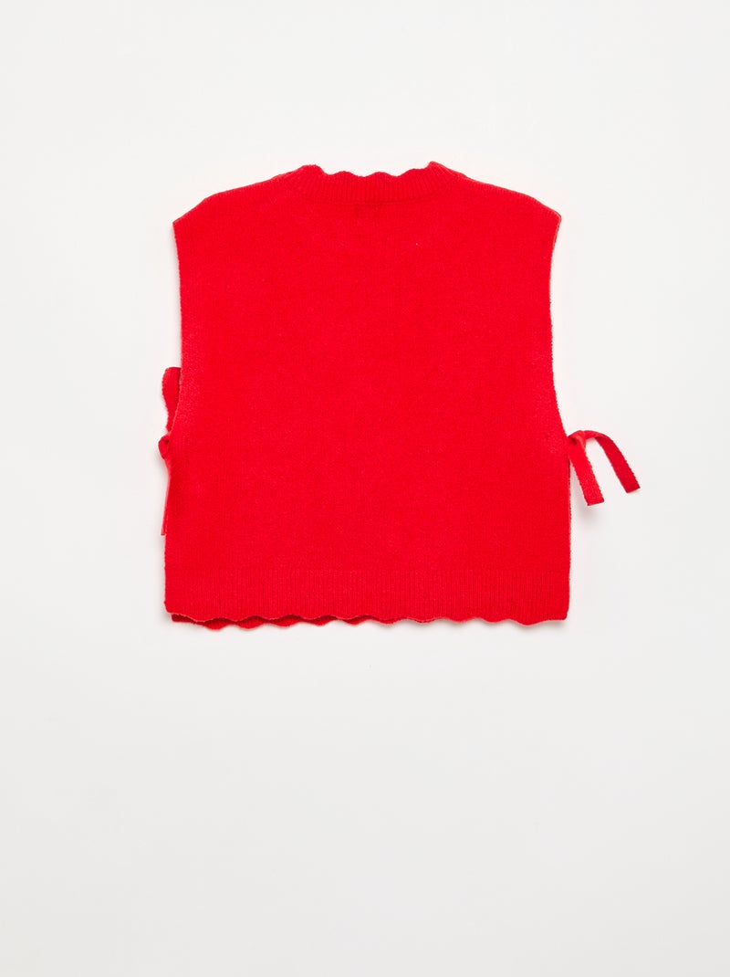 Pull sans manches Rouge - Kiabi