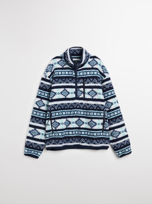 Pull Sherpa avec fermeture éclair, MO Fashion - Kiabi