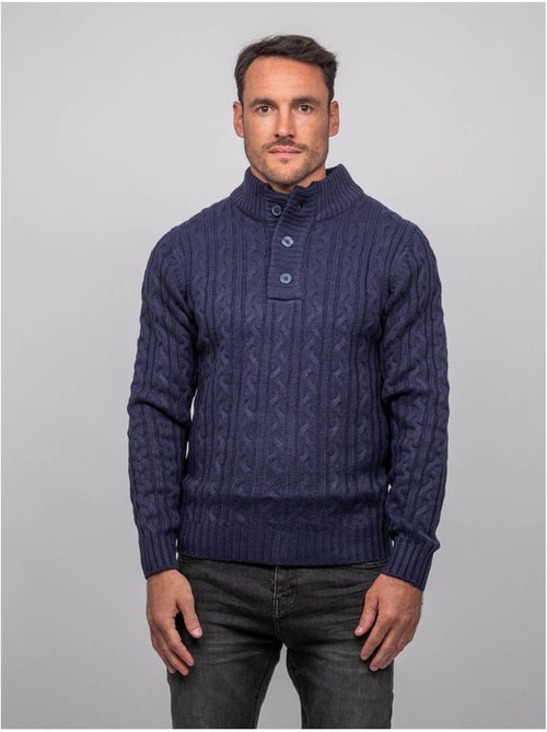 Pull torsadé col montant lagow - Kiabi Pull torsadé col montant lagow - Kiabi