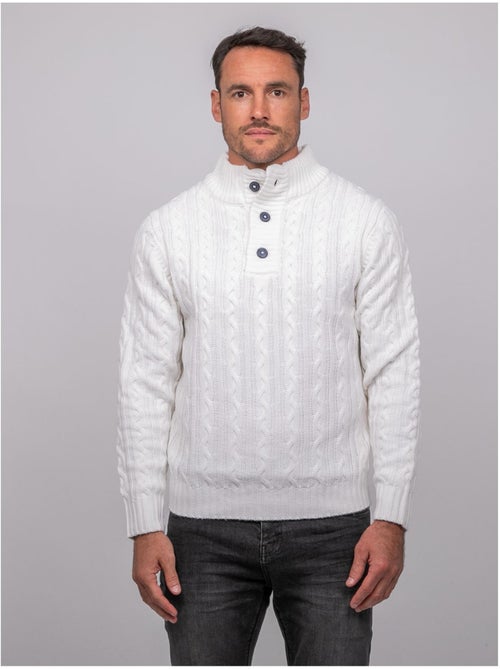 Pull torsadé col montant lagow - Kiabi Pull torsadé col montant lagow - Kiabi