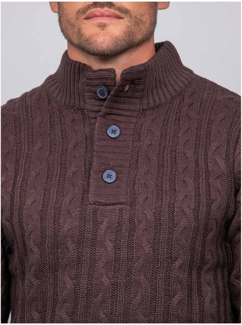 Pull torsadé col montant lagow - Kiabi Pull torsadé col montant lagow - Kiabi