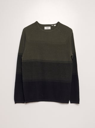 Pull tricolore col rond