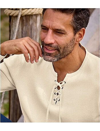 Pull tricot col lacé - atlas for men