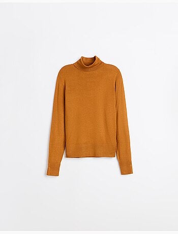 Pull tricoté à col montant, mo fashion