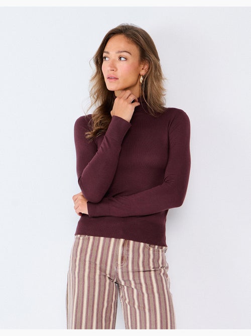 Pull tricoté à col montant, mo fashion - Kiabi Pull tricoté à col montant, mo fashion - Kiabi