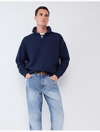Pull tricoté à col polo, mo fashion