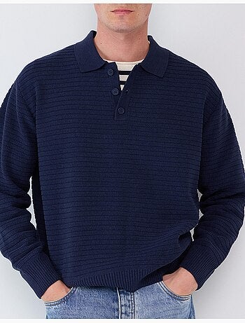 Pull tricoté à col polo, mo fashion