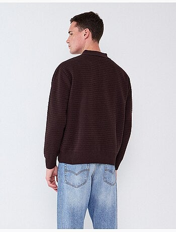 Pull tricoté à col polo, mo fashion