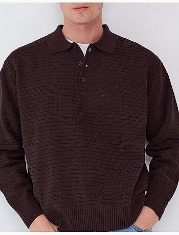 Pull tricoté à col polo, mo fashion
