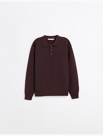 Pull tricoté à col polo, mo fashion
