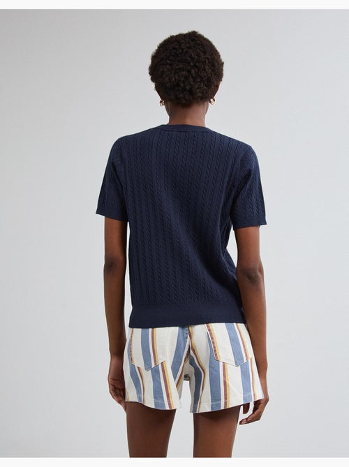 Pull tricoté à manches courtes, mo fashion - Kiabi Pull tricoté à manches courtes, mo fashion - Kiabi