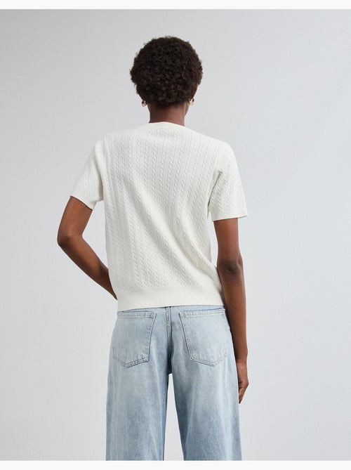 Pull tricoté à manches courtes, mo fashion - Kiabi Pull tricoté à manches courtes, mo fashion - Kiabi