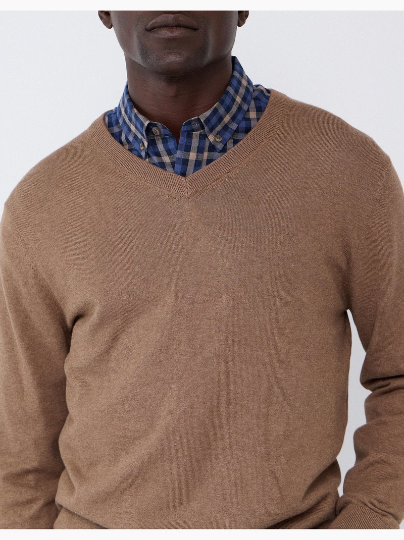 Pull tricoté avec du cachemire, mo fashion Beige - Kiabi