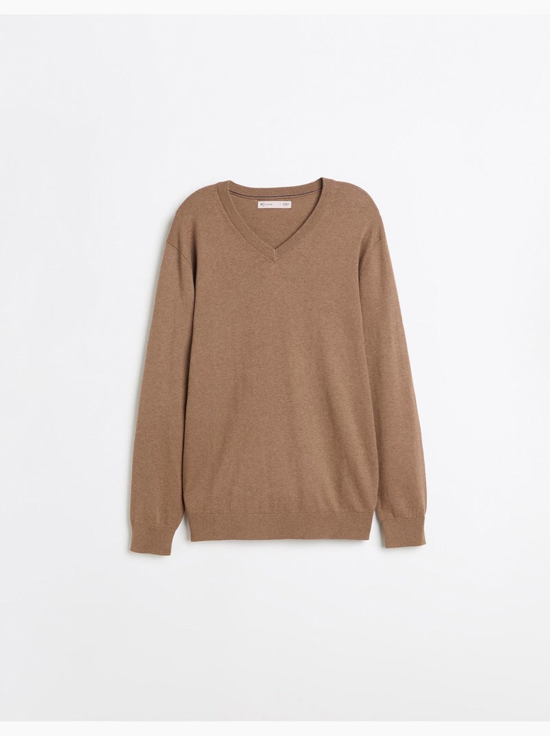 Pull tricoté avec du cachemire, mo fashion Beige - Kiabi