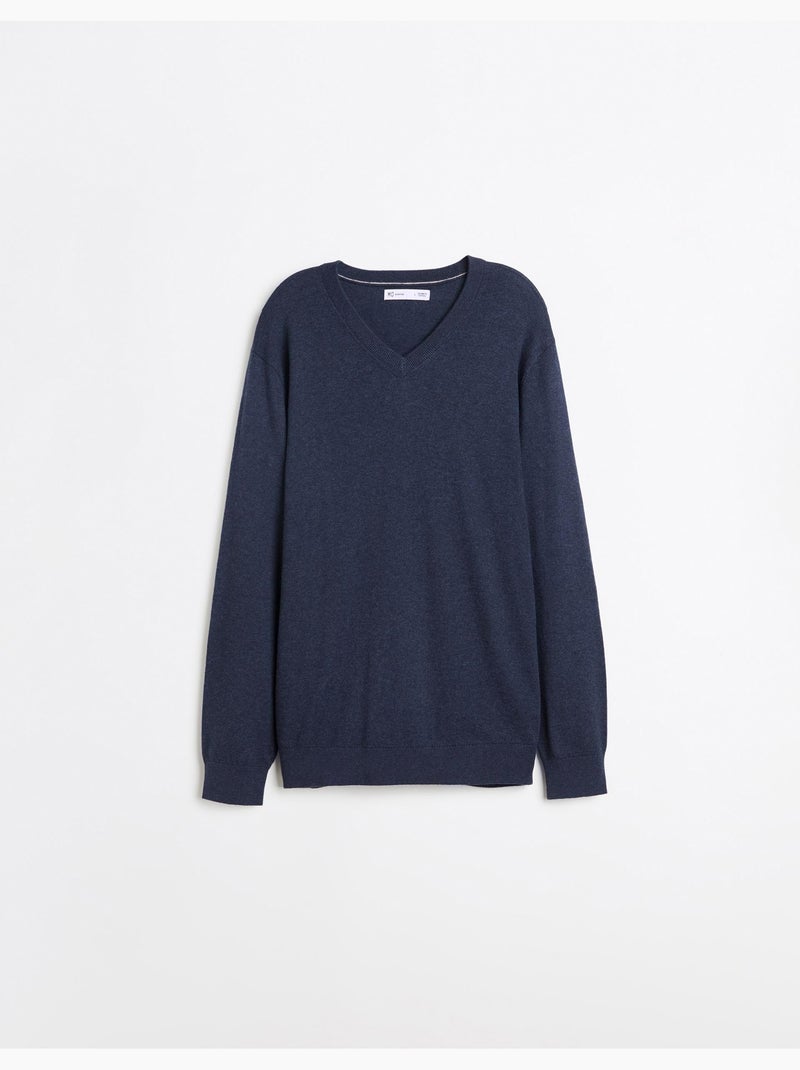 Pull tricoté avec du cachemire, mo fashion Bleu - Kiabi