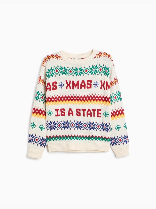 Pull tricoté de noël, mo fashion - Kiabi