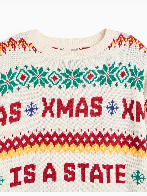 Pull tricoté de noël, mo fashion - Kiabi
