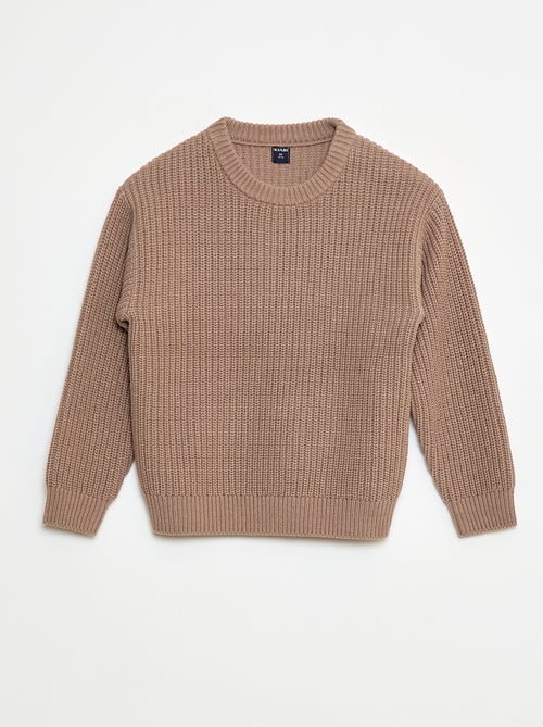 Pull tricoté en color block - Kiabi