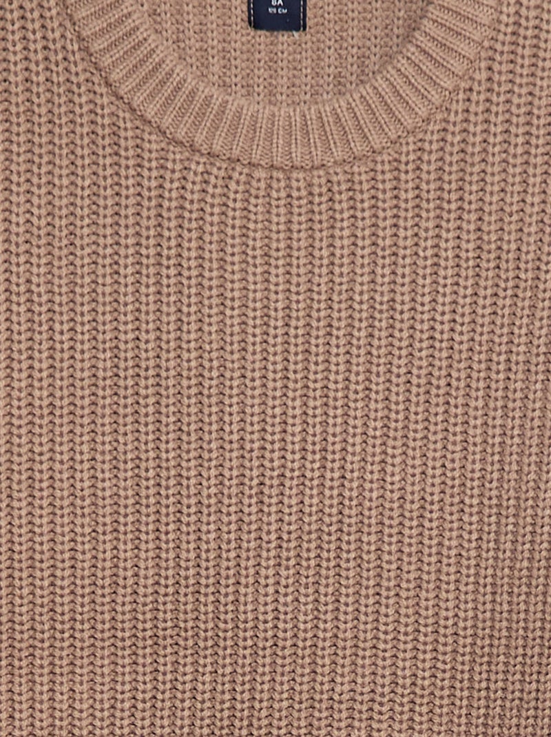 Pull tricoté en color block Beige - Kiabi