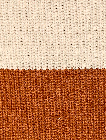 Pull tricoté en color block