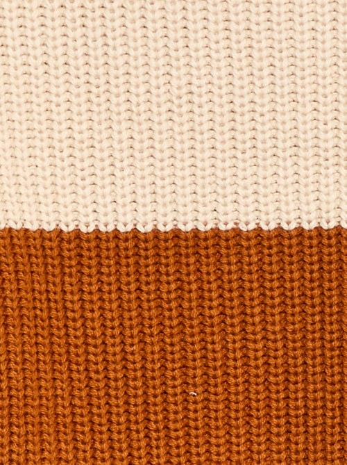 Pull tricoté en color block - Kiabi