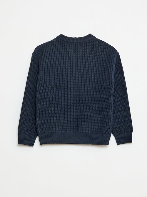 Pull tricoté en color block - Kiabi