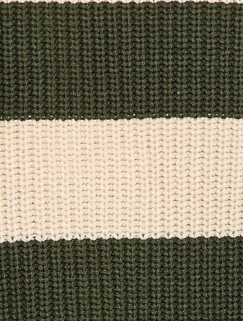 Pull tricoté en color block