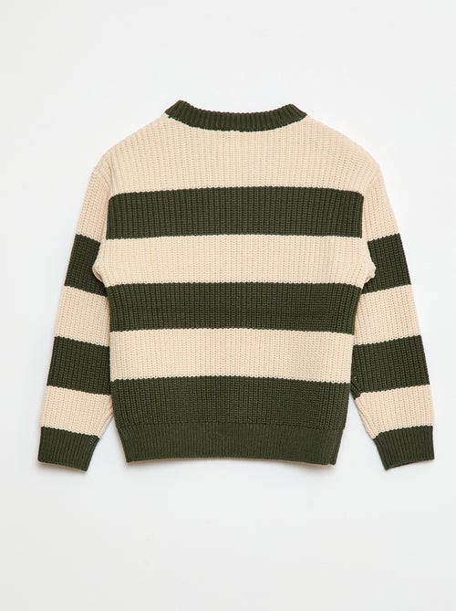 Pull tricoté en color block - Kiabi