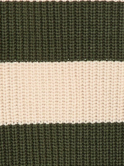 Pull tricoté en color block - Kiabi