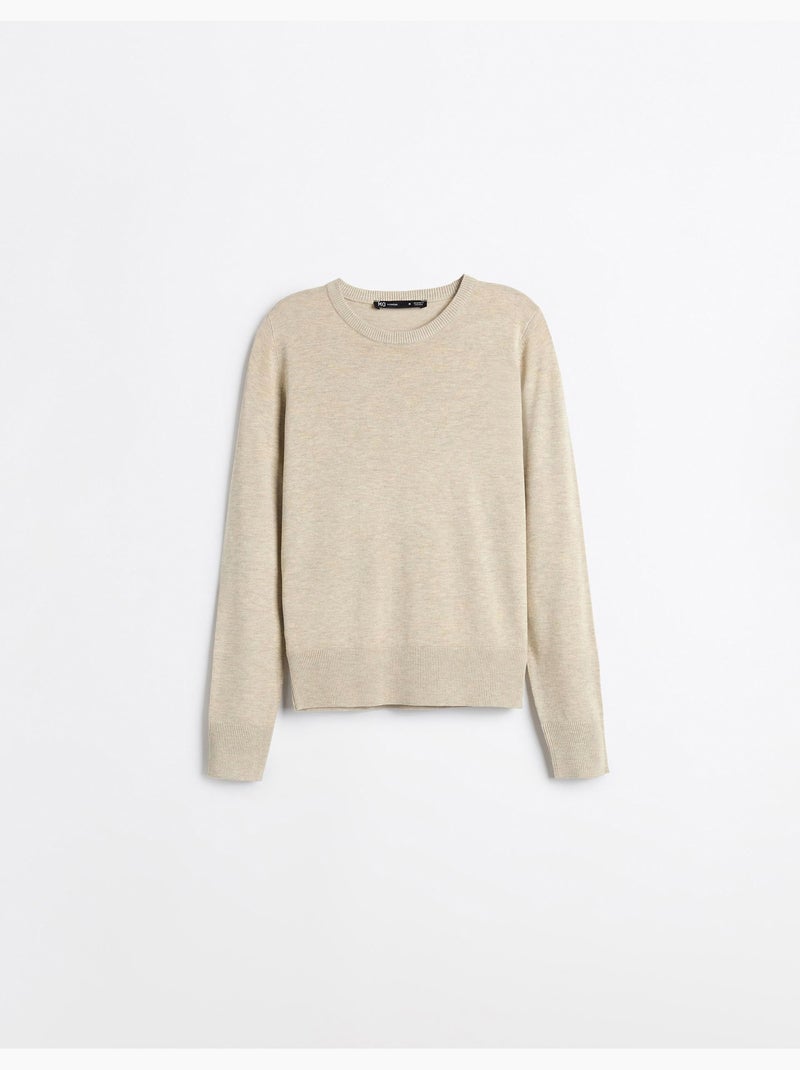 Pull tricoté, mo fashion Beige - Kiabi