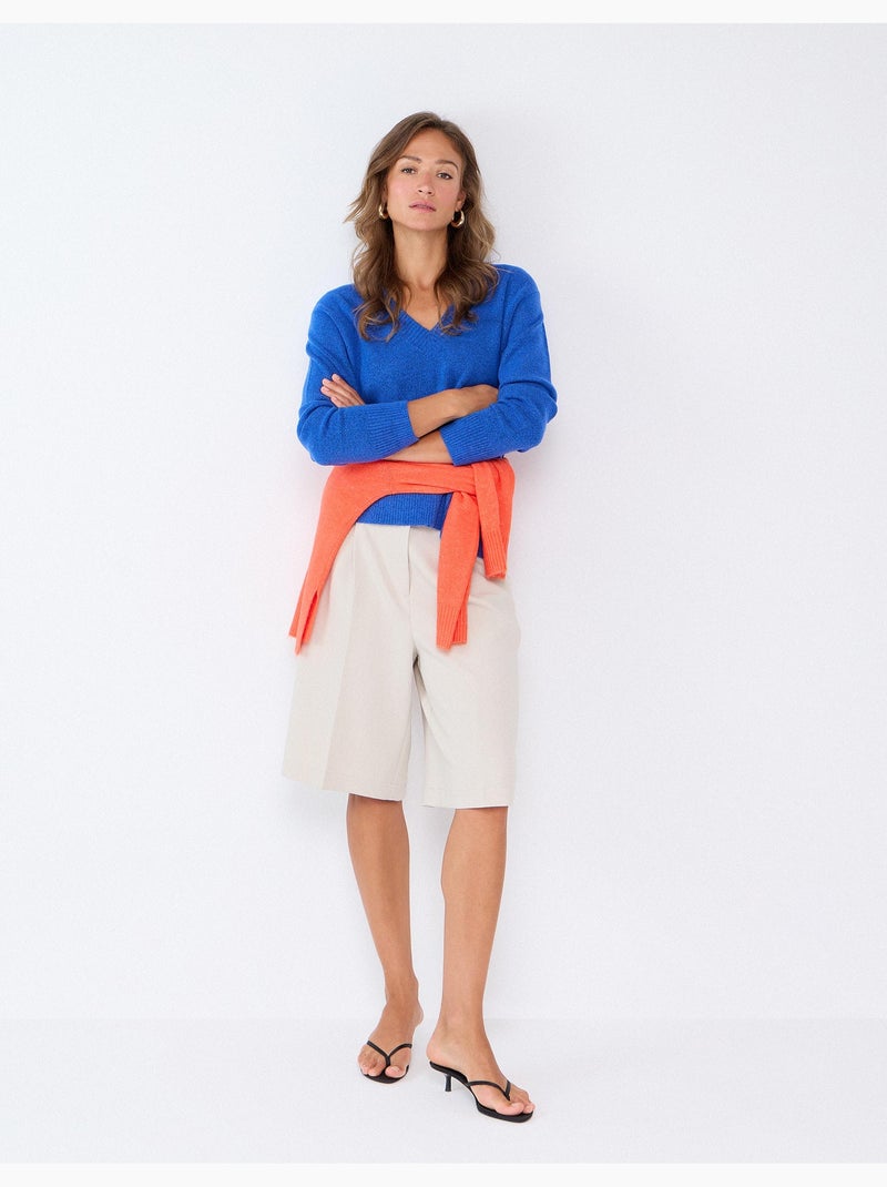 Pull tricoté, mo fashion Bleu - Kiabi