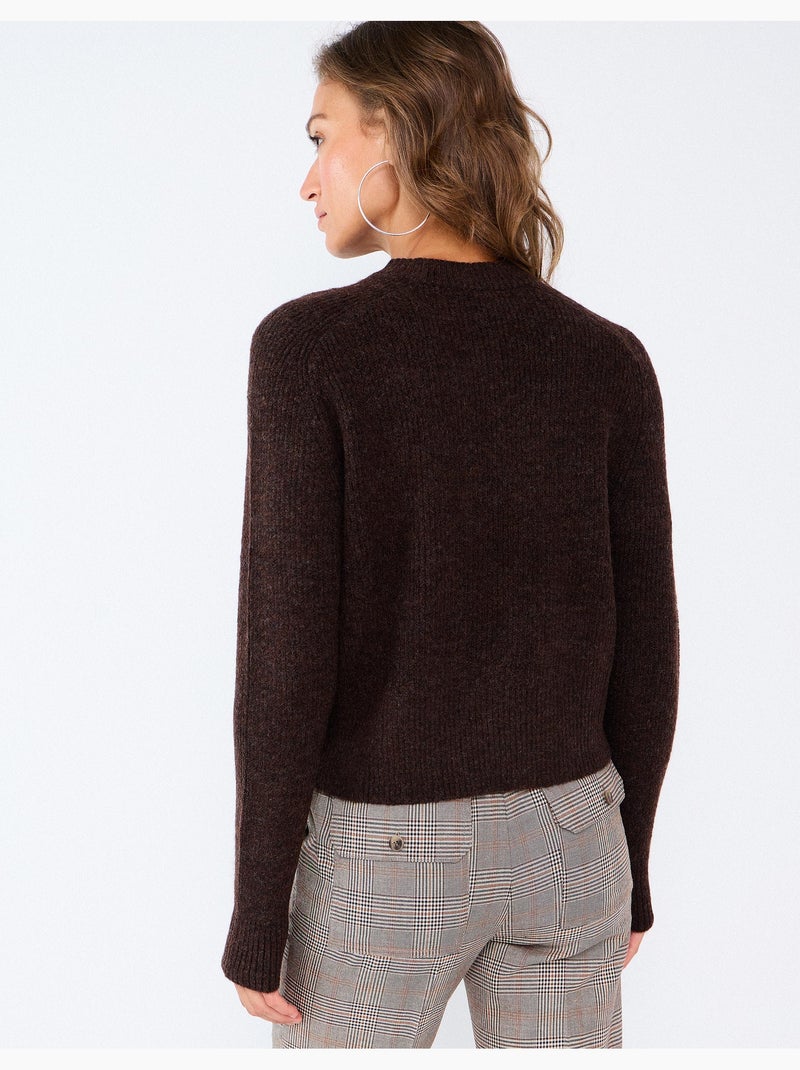 Pull tricoté, mo fashion Marron - Kiabi