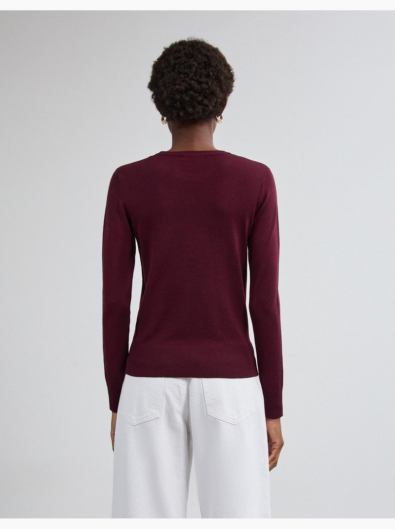 Pull tricoté, mo fashion Violet - Kiabi