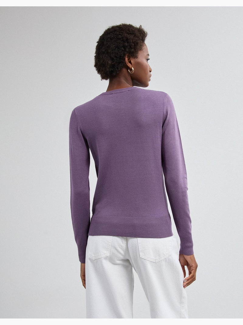Pull tricoté, mo fashion Violet - Kiabi