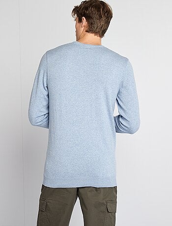 Pull uni à col rond +1m90