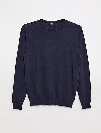 Pull uni à col rond +1m90