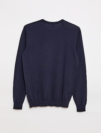 Pull uni à col rond +1m90