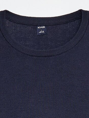 Pull uni à col rond +1m90