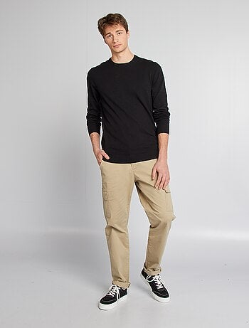 Pull uni à col rond +1m90