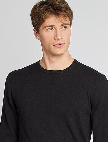Pull uni à col rond +1m90