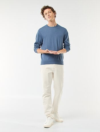 Pull uni à col rond