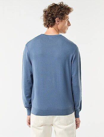 Pull uni à col rond