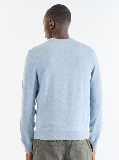 Pull uni à col rond - Kiabi
