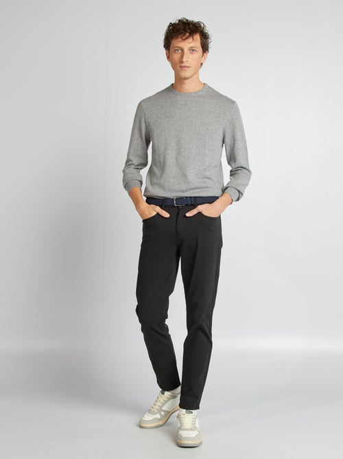 Pull uni à col rond - Kiabi