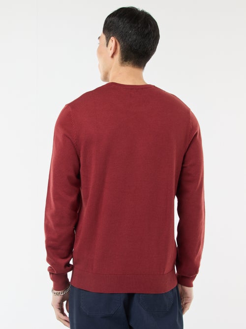 Pull uni à col rond - Kiabi